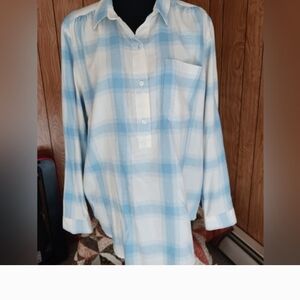 Blue and WhiteButton-Up Shirt
